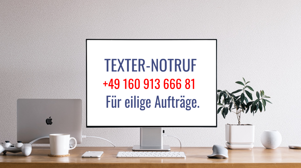 Texter-Notruf für SEO-Texte